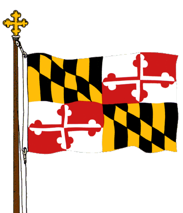 [line drawing of the Maryland State flag]