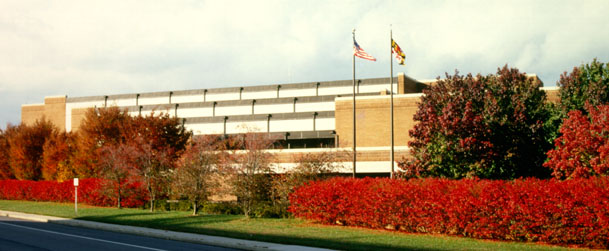 [Color photograph of Hall of Records]